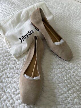 Ayede suede square toe ballerina flats 37.5